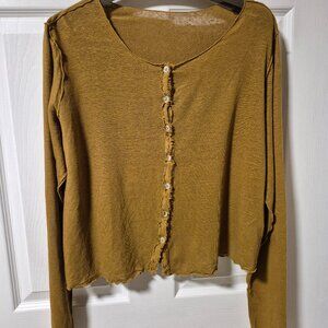 CUT LOOSE - Linen Cardigan - Size XL
